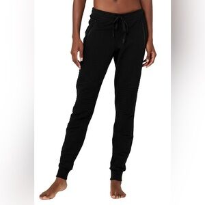 Alo Yoga Urban Moto Jogger Sweatpants Women's Small Black Drawstring Zip Pockets